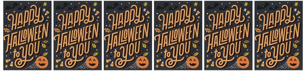 Halloween Greeting Cards - Pack of 6 Spooky Halloween Cards with Envelopes | Perfect for Halloween Parties, Trick or Treat, and Festive Home Decor