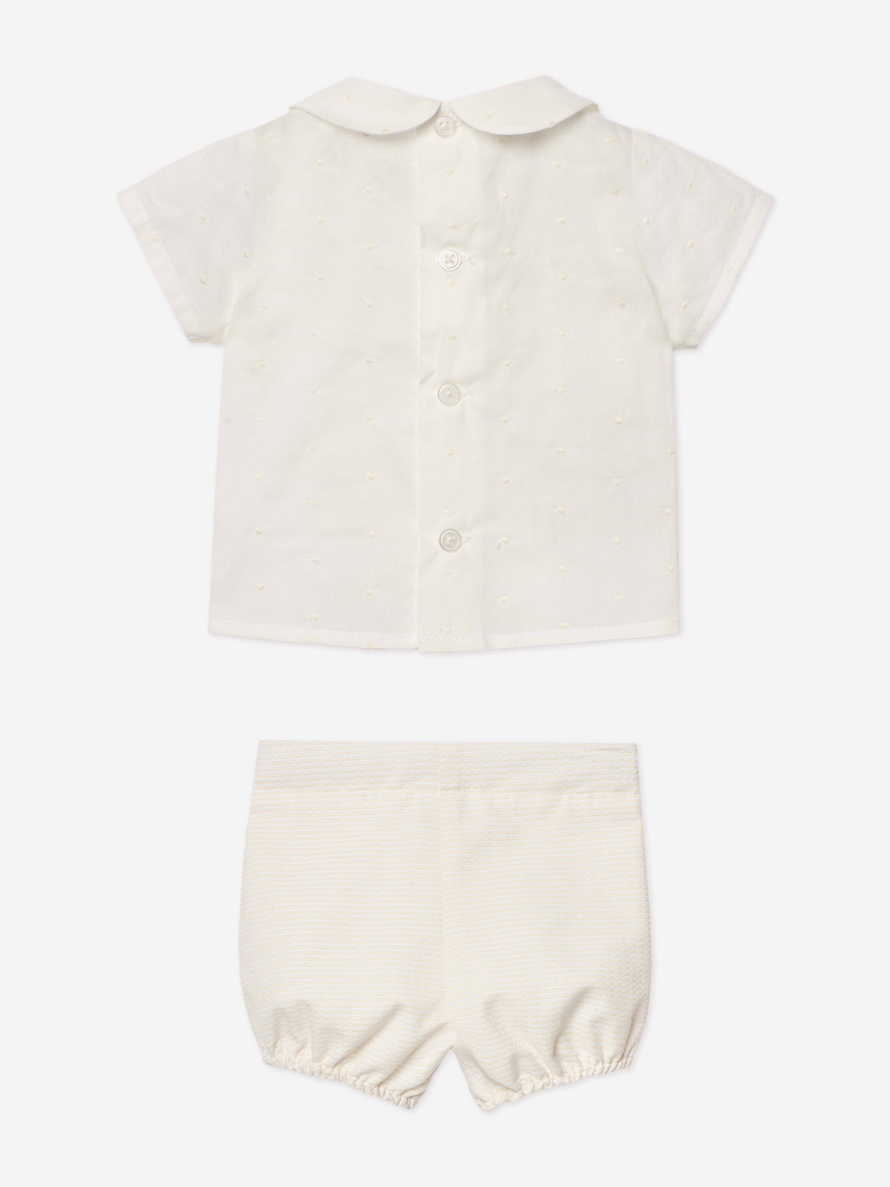 Baby Boys Short Set in Ivory - Soft Cotton Summer Outfits for Toddlers - Perfect for Playtime, Beach & Outdoor Activities