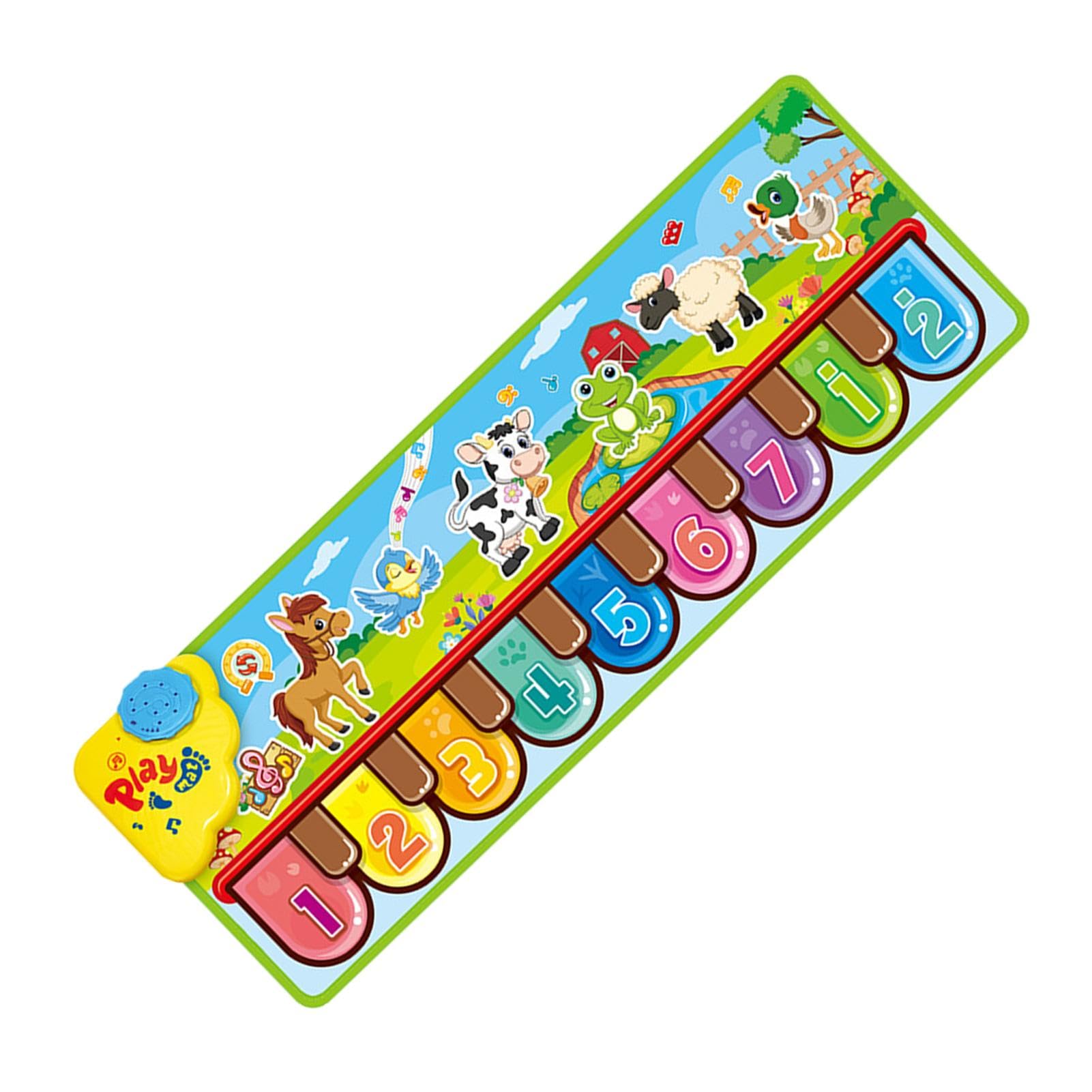 Kids Musical Piano Mat - Early Education Touch Dance Mat with Animal Sounds & Adjustable Volume | Non-Slip Large Music Playmat for Toddlers | Perfect for Birthday Gifts, Indoor Play & Early Childhood Development