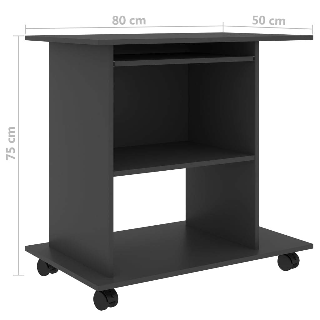Adjustable Rolling Laptop Desk for Students - 31.5