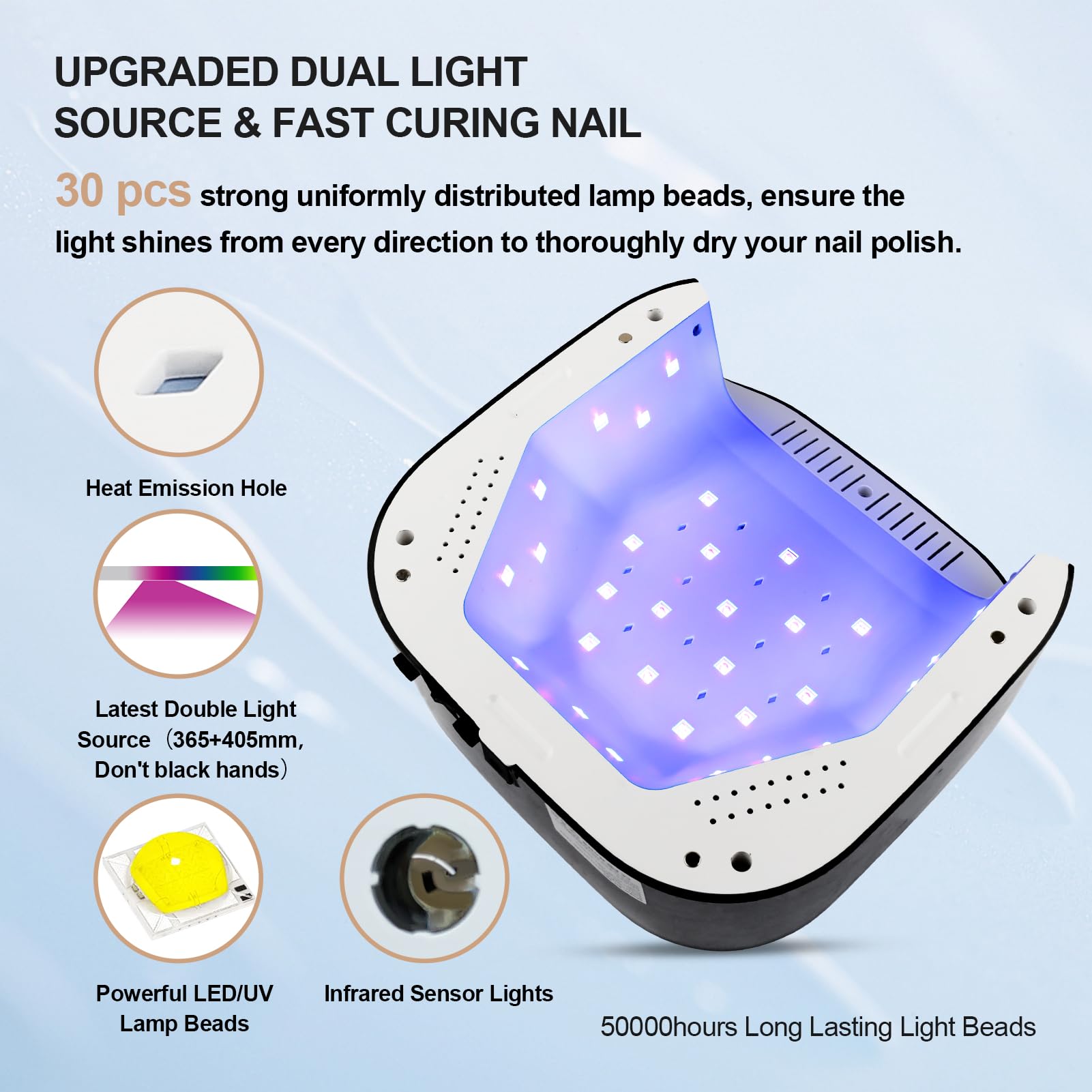 **Lavinda Professional Electric Nail Drill Kit - 54W Rechargeable Nail Dryer & UV Lamp for Acrylic & Gel Nails - Perfect for Salon, Home Manicure & DIY Nail Art**