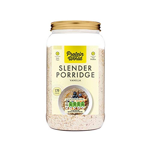 Protein World Slender Oatmeal Vanilla - High Protein Gluten Free Oatmeal for Weight Loss & Healthy Breakfast | Perfect for Smoothies, Baking & Post-Workout Meals