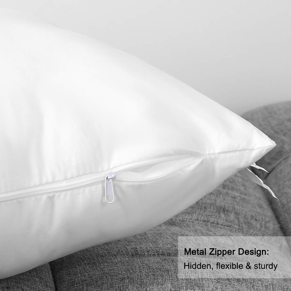 OTOSTAR 18x18 Inch Square Throw Pillow Inserts, Set of 4 - Premium Couch, Sofa & Bed Cushion Stuffer - Soft White Decorative Pillow Forms for Living Room, Bedroom & Home Decor