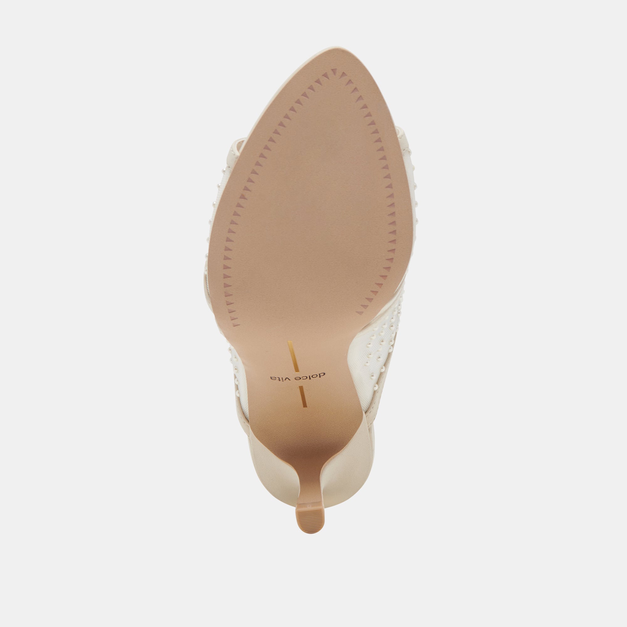 MANDEL PEARL HEELS IVORY MESH - Elegant Women's High Heels for Weddings, Parties & Special Occasions
