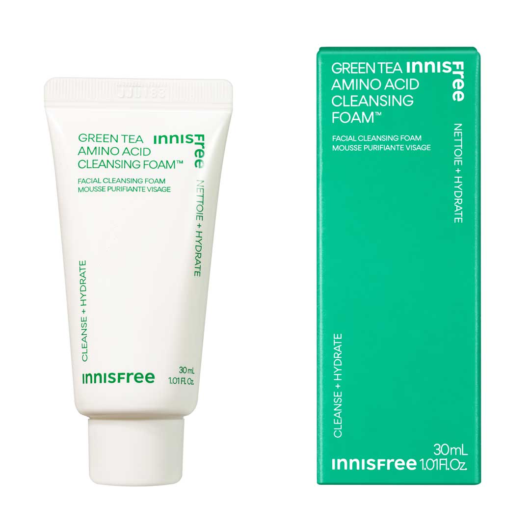 Best Green Tea Cleansing Foam 30ml - Gentle Face Wash for Acne & Oily Skin - Perfect for Daily Skincare Routine & Travel