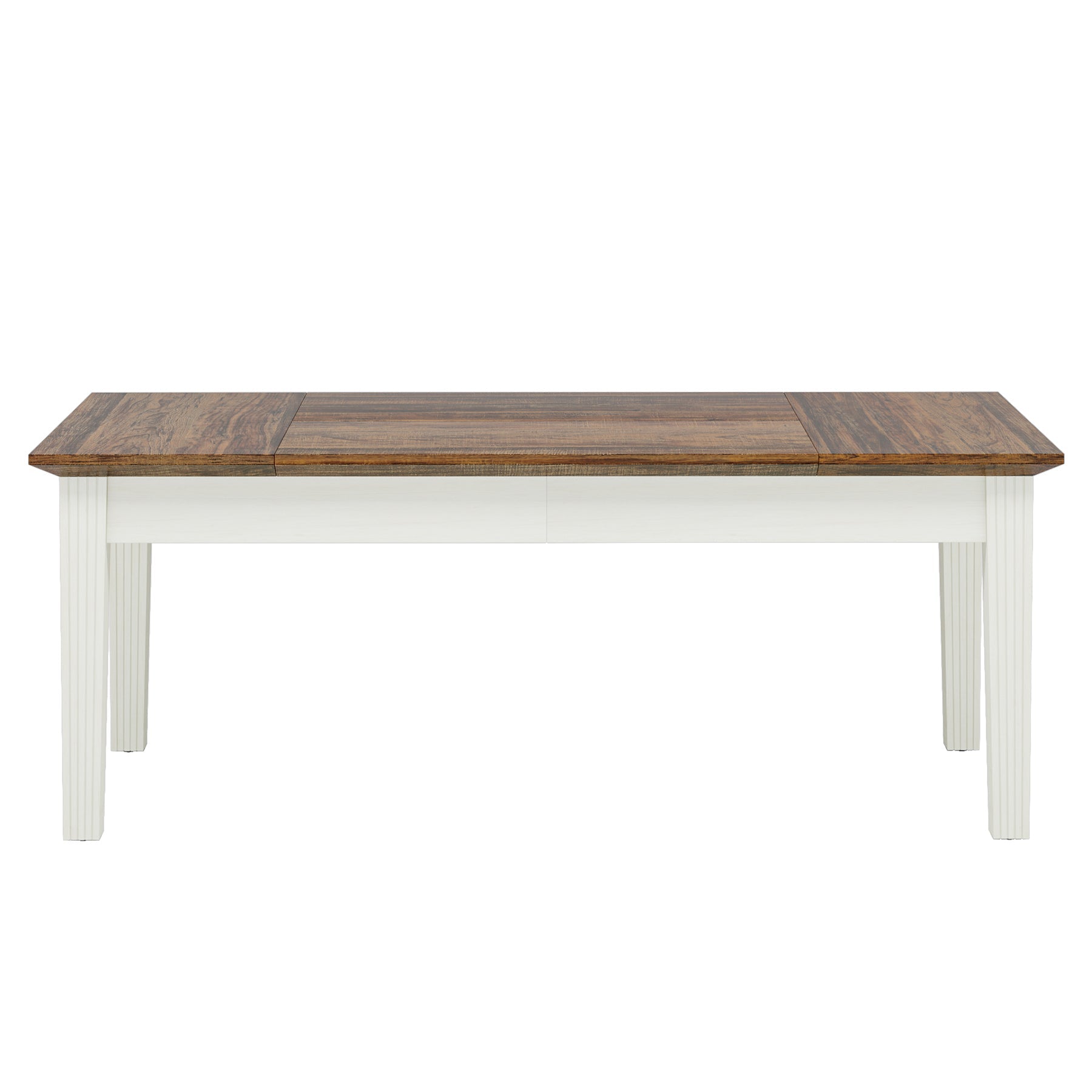 62 Inch Farmhouse Dining Table - Solid Wood Rectangular Kitchen Table for 4-6 People | Perfect for Family Meals, Dinner Parties & Farmhouse Style Decor