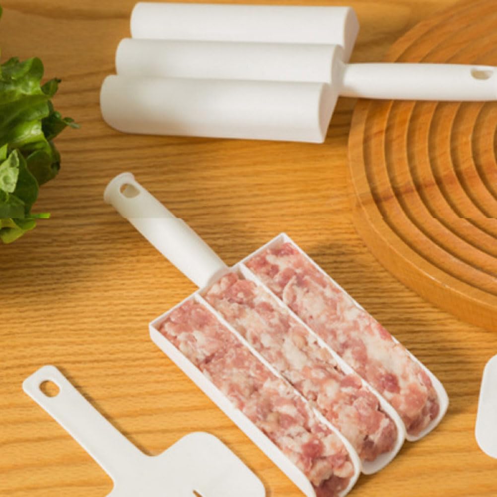 2 Sets of 3-in-1 Meatball Maker Tool - Triple Meatball & Cookie Dough Scoop with Cutting Spade - Kitchen Cooking Accessories for Meatballs, Fish Balls & Baking (Perfect for Home Chefs & Meal Prep)