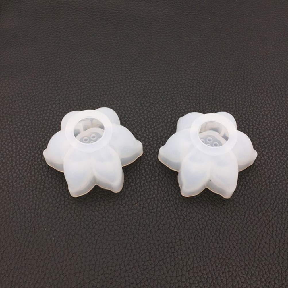 EXCEART 2-Piece Silicone Resin Pendant Molds for Jewelry Making - DIY Epoxy Casting Molds for Necklace, Earrings & Flower Pendants - Reusable Jewelry Box Mold for Handmade Crafts & Gifts