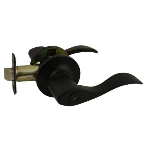 Kingston Design Black Entry Door Lever with Key Lock - Modern & Secure Front Door Handle for Homes & Offices | Free Key Lock Included