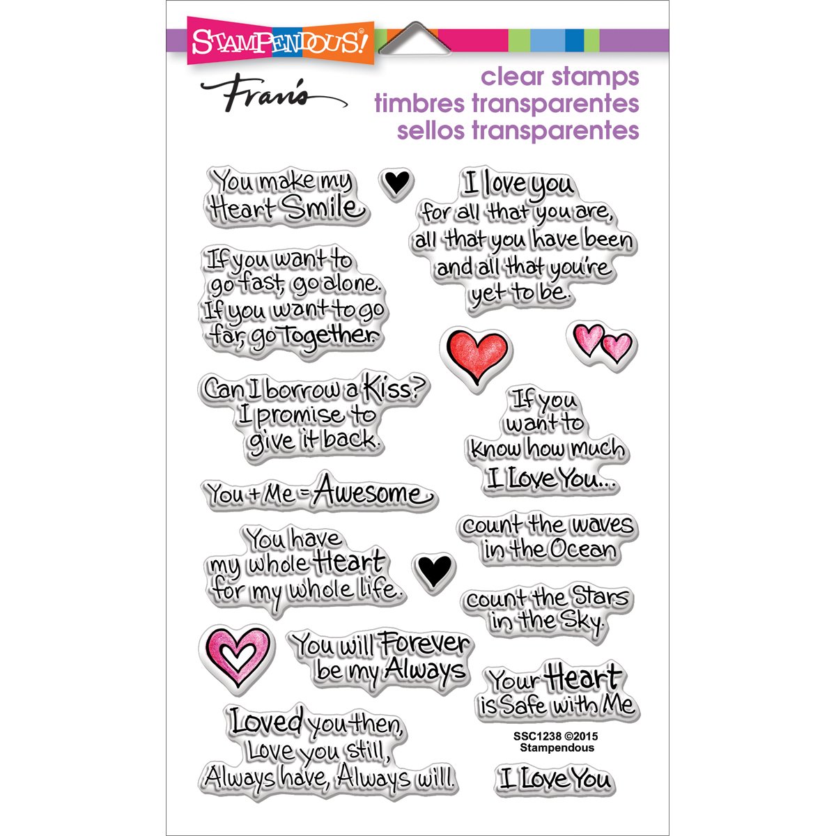 Stampendous SSC1238 Clear Stamps - Love Always Design for Scrapbooking, Card Making & DIY Crafts - Perfect for Valentine's Day, Weddings & Anniversaries