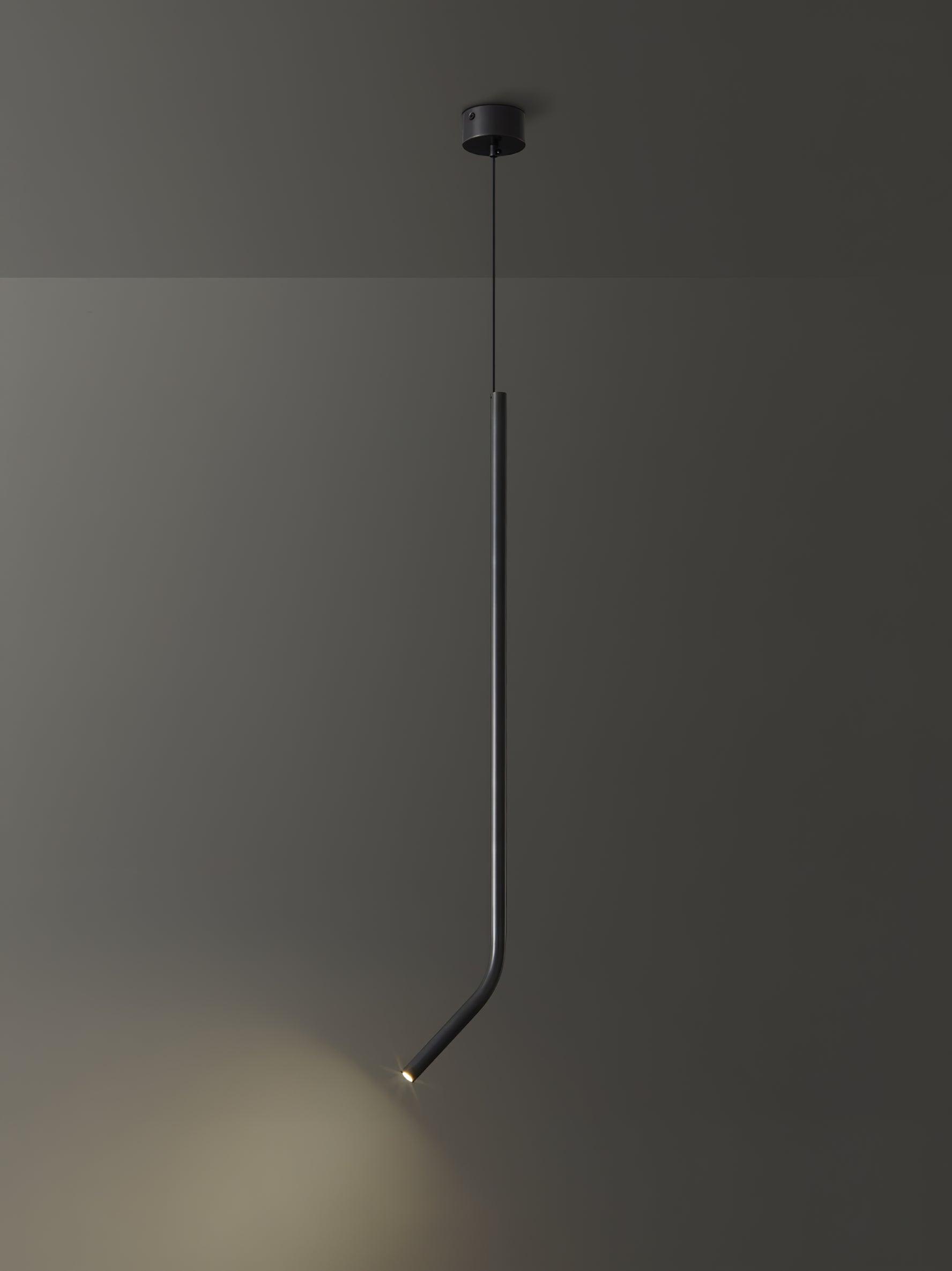 Modern Adjustable Bending Line Pendant Lamp - Industrial Style Hanging Light for Kitchen, Dining Room, and Living Room Decor