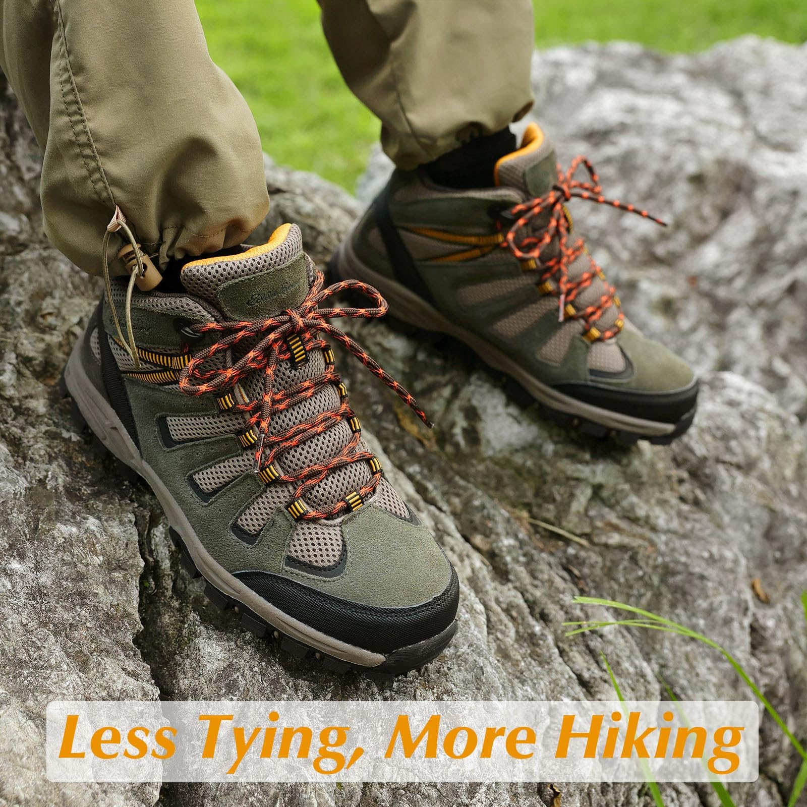 Stepace Wave Round Boot Laces [2 Pairs] - Heavy Duty Shoelaces for Work Boots & Hiking Shoes - Durable & Non-Slip Design for Outdoor Activities, Construction & Daily Wear