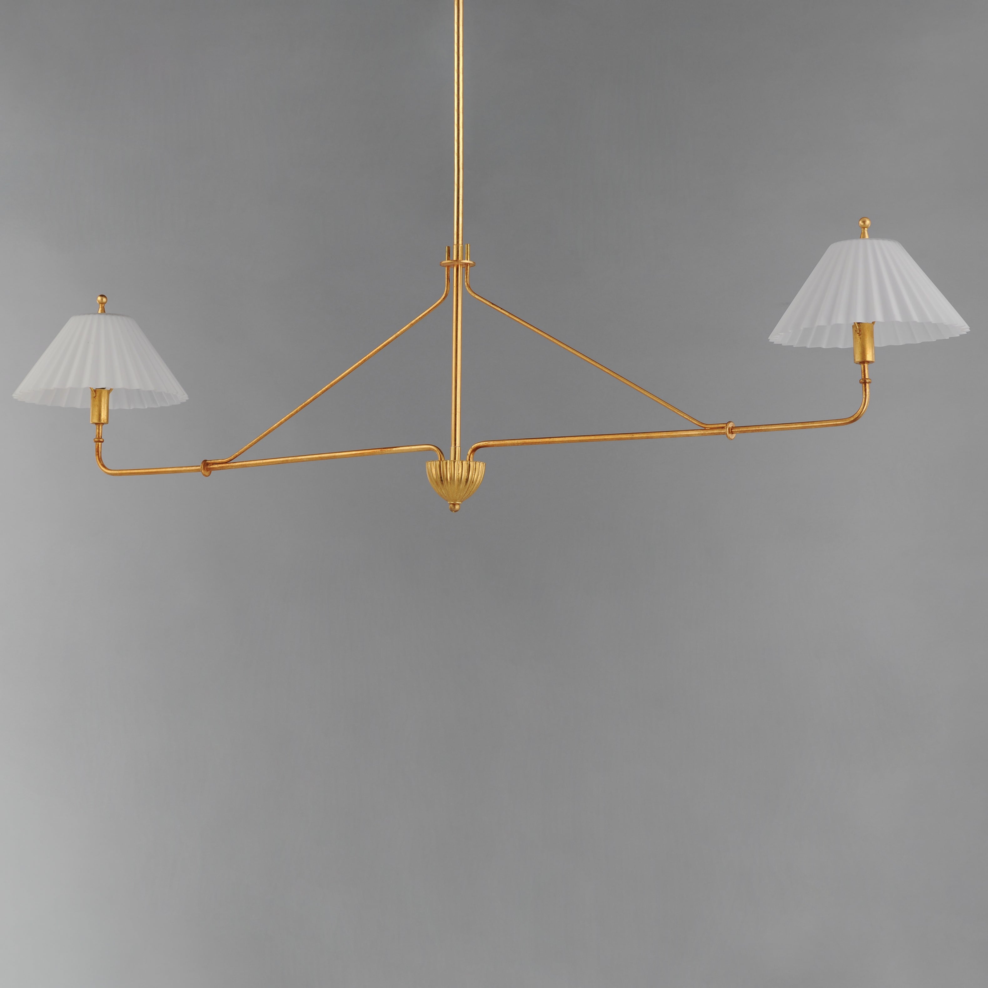 Kismet Linear Chandelier - Modern Crystal Pendant Lighting Fixture for Dining Room, Kitchen Island & Entryway | Elegant Gold Finish LED Light for Home Decor
