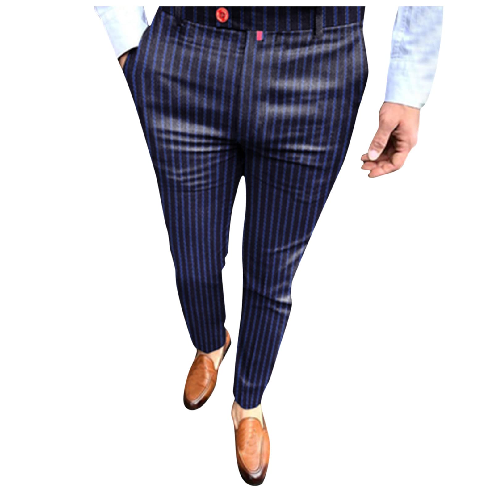 Men's Slim Fit Black Dress Pants for Office Work & Formal Wear - Stylish Business Casual & Professional Attire for Men - Perfect for Work, Interviews, and Special Occasions