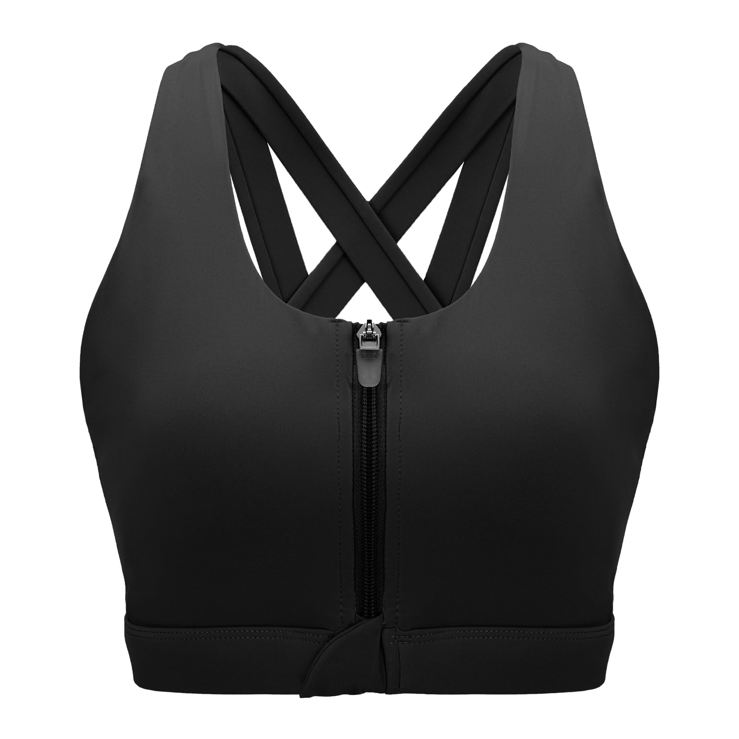 Betaven Women's High Impact Sports Bra - Front Zipper, Padded, Criss-Cross Back for Running, Yoga & Workout - Supportive Training Top for Active Lifestyles