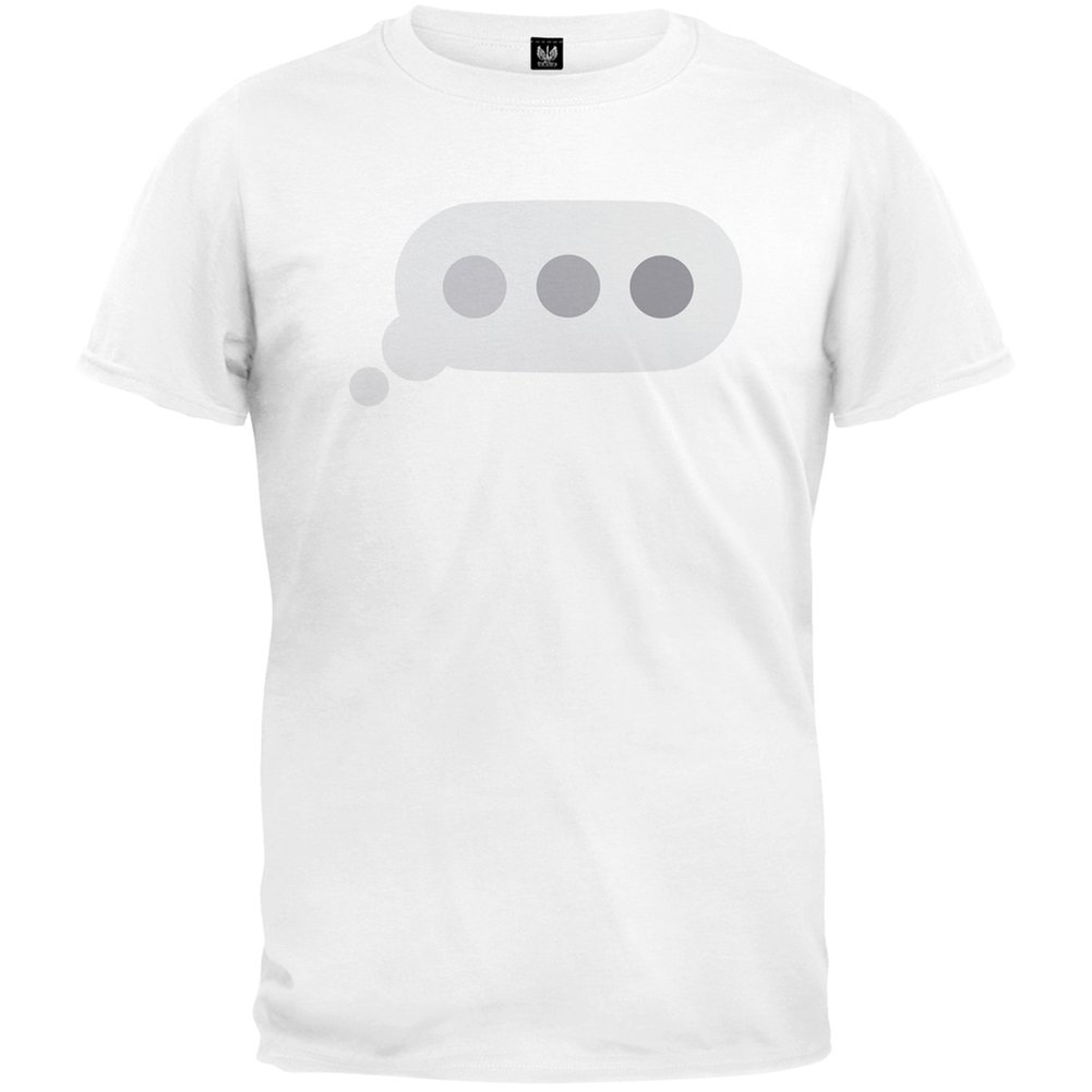 Old Glory Patriotic Texting Bubbles Graphic T-Shirt - Small White - Comfortable Cotton Tee for 4th of July, Memorial Day & Veterans Day Celebrations