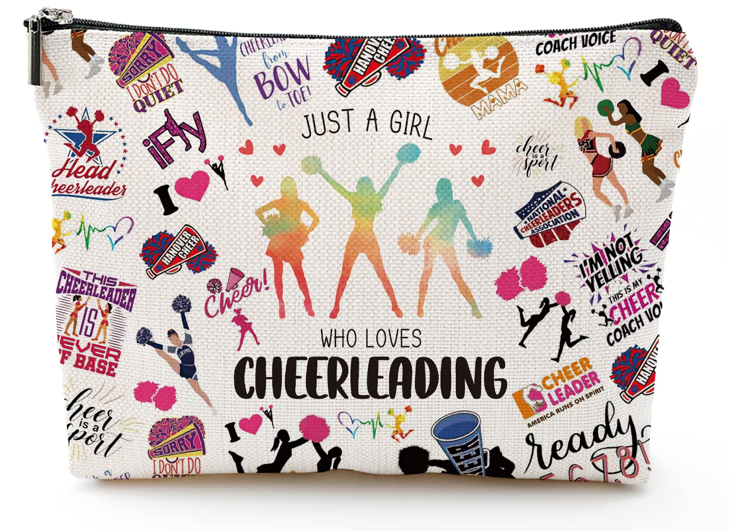 Cheerleader Bag - Funny Cheerleading Gifts for Women & Girls | Team Merchandise with 'Peace Love Cheerleading' Design | Perfect for Christmas, Birthday & Game Day Accessories