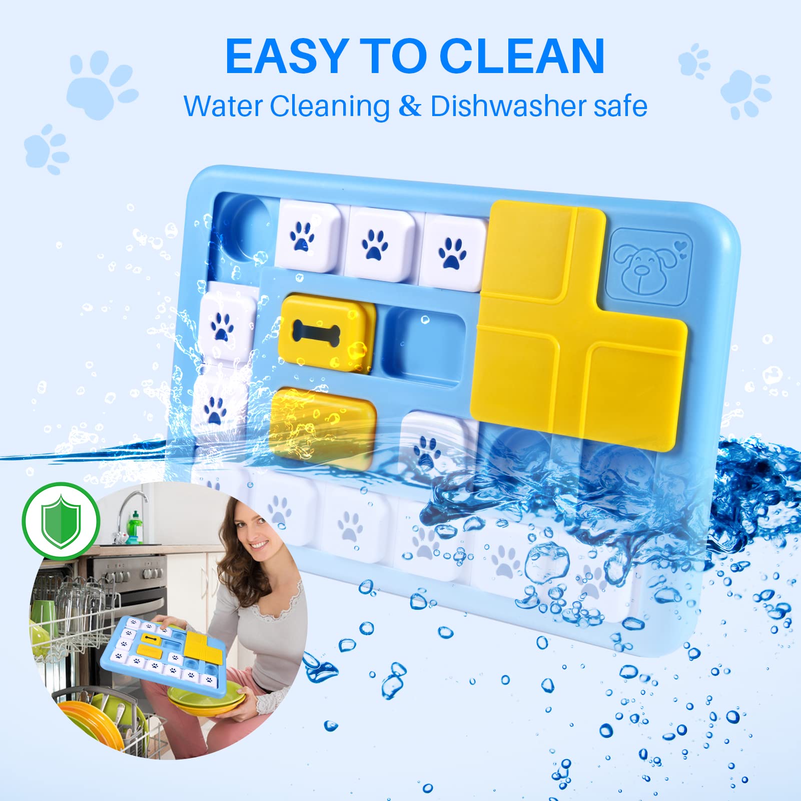 Interactive Dog Puzzle Toys for Large, Medium & Small Dogs - Squeaky Mental Stimulation Toys for Smart Puppies & Adult Dogs - Training Enrichment Toys for Indoor Play, Crate Time & Anxiety Relief