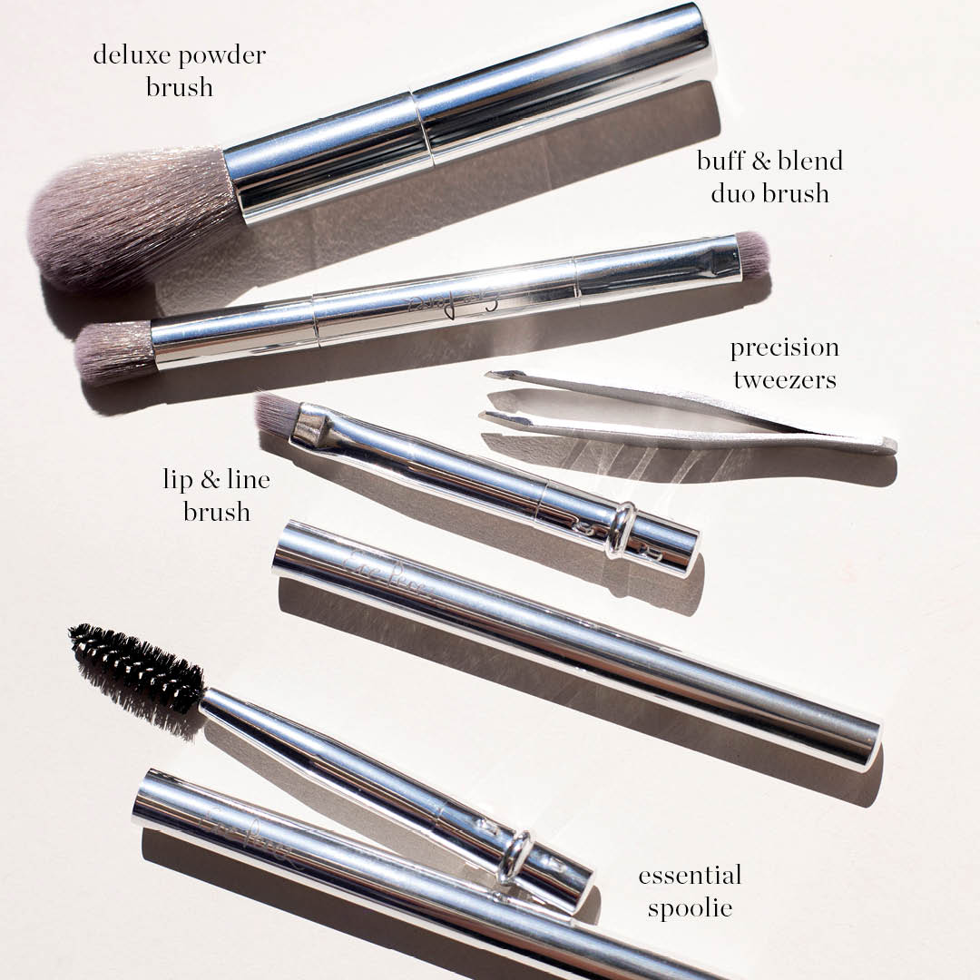 Eco-Friendly Vegan Essential Brush Set - Mini Makeup Tools for Travel & On-The-Go Beauty | Cruelty-Free & Sustainable