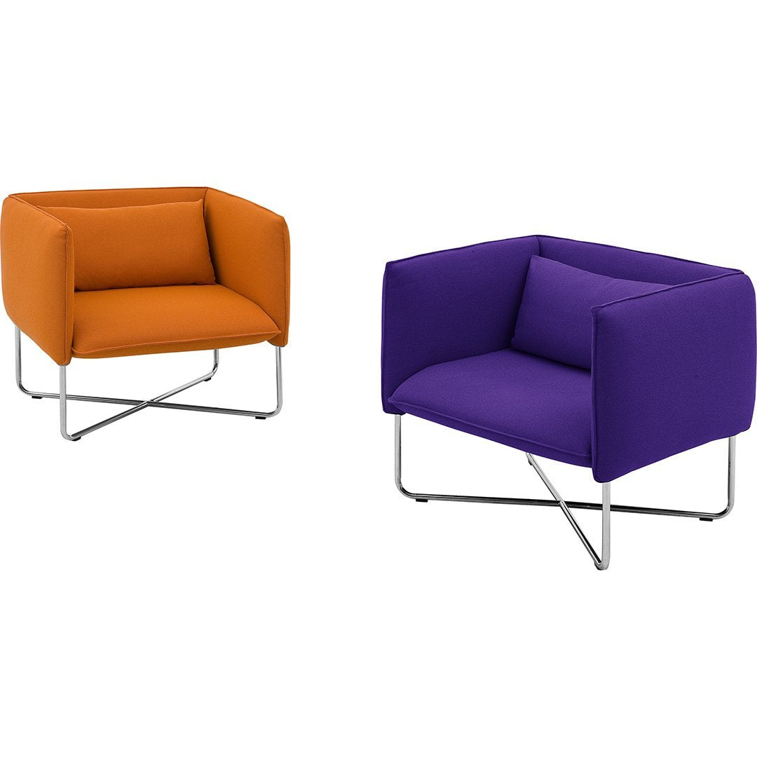 Busk Hertzog Groove Chair - Modern Lounge Chairs with Softline Comfort for Living Room, Patio & Office Relaxation