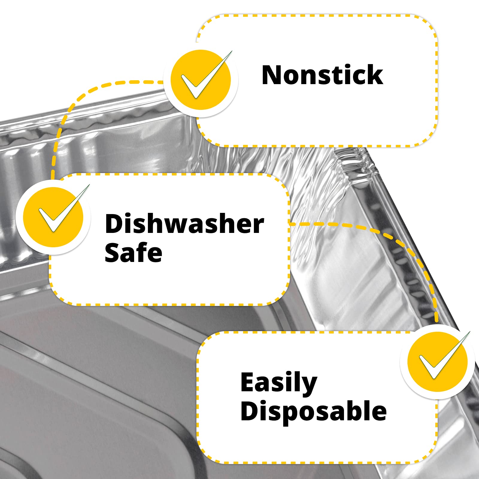 IDL Packaging Full Size Aluminum Steam Table Pans - 21