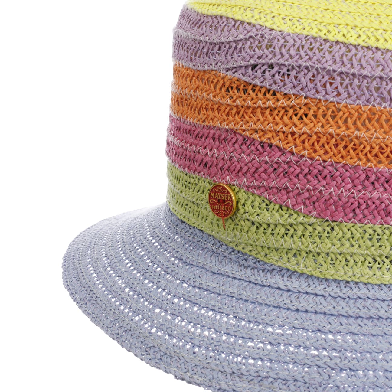 Stylish Mayser Susanne Multicolor Straw Sun Hat for Women - Perfect for Beach, Vacation, and Summer Outdoor Activities