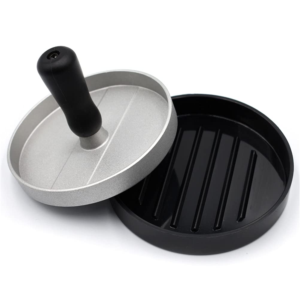 Premium Aluminum Alloy & ABS Hamburger Press - Round Patty Maker for Juicy Beef Burgers, Grill Tools & Kitchen Accessories - Perfect for BBQ, Backyard Cookouts & Restaurant Food Prep (Color: A)