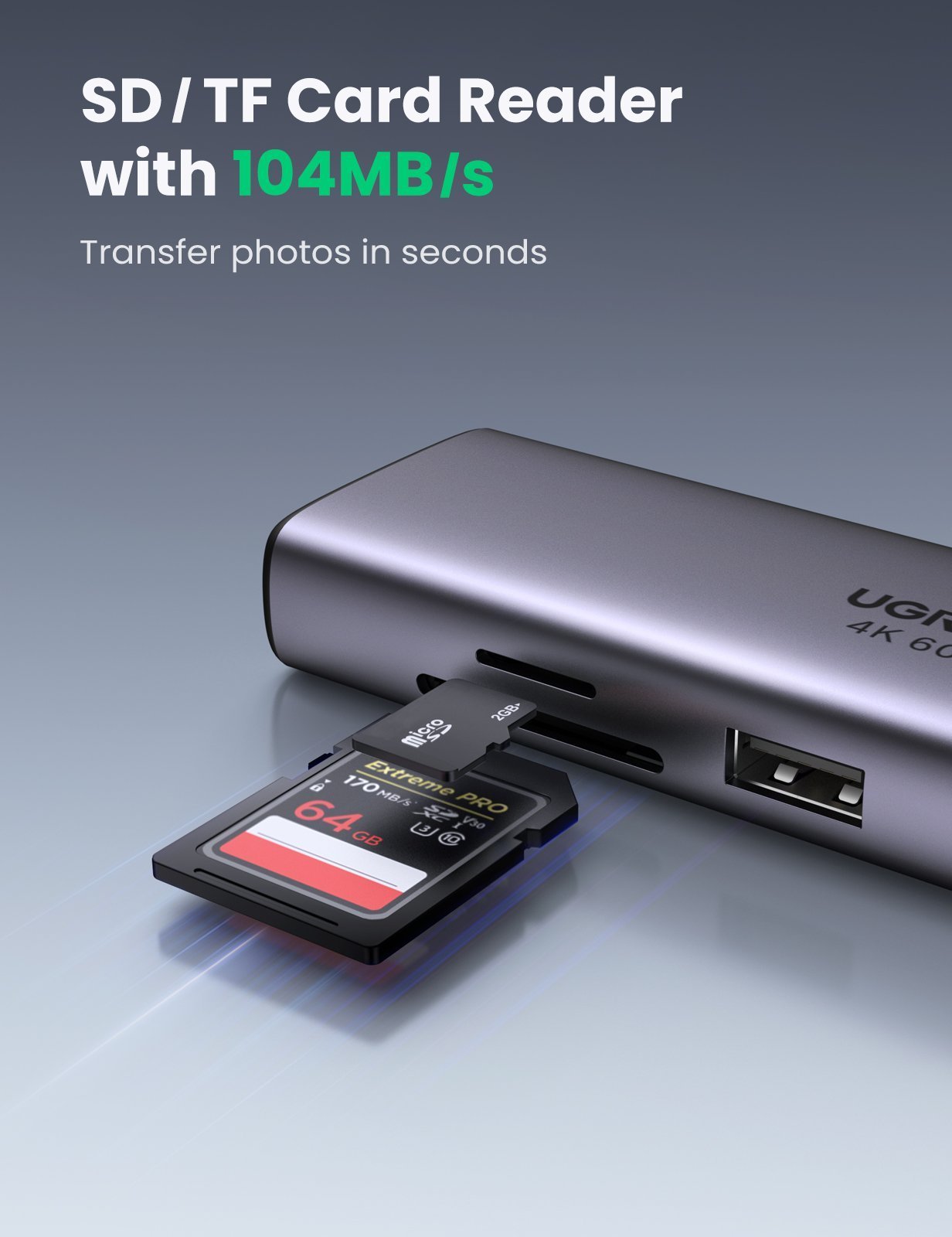 UGREEN 7-in-1 USB C Hub with 4K HDMI, 100W PD Charging, USB 3.0 Ports - Perfect for MacBook Pro/Air, iPad Pro, and Windows Laptops - Home Office & Travel Essential