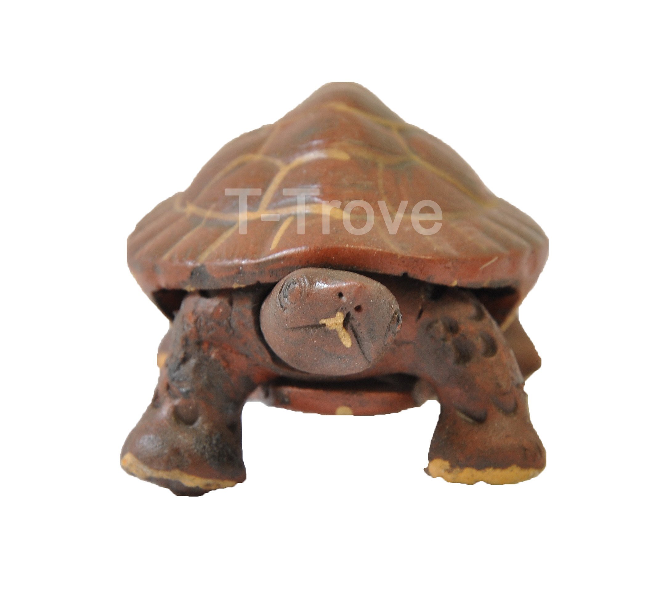 Handmade Ceramic Tortoise Figurine - Small Decorative Statue for Home, Office & Garden Decor | Feng Shui Gift, Zen Meditation Accent