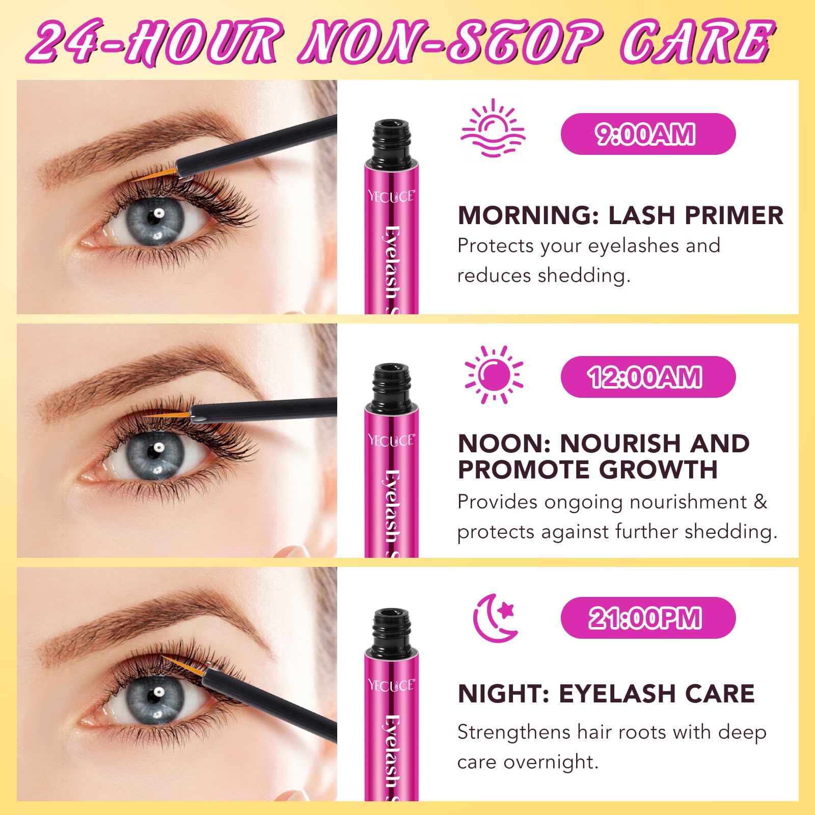 Eyelash Growth Serum for Longer, Fuller Lashes - Natural Lash Enhancer for Women | Daily Use for Thicker Eyelashes & Healthy Growth | Perfect for Nighttime Routine & Special Occasions