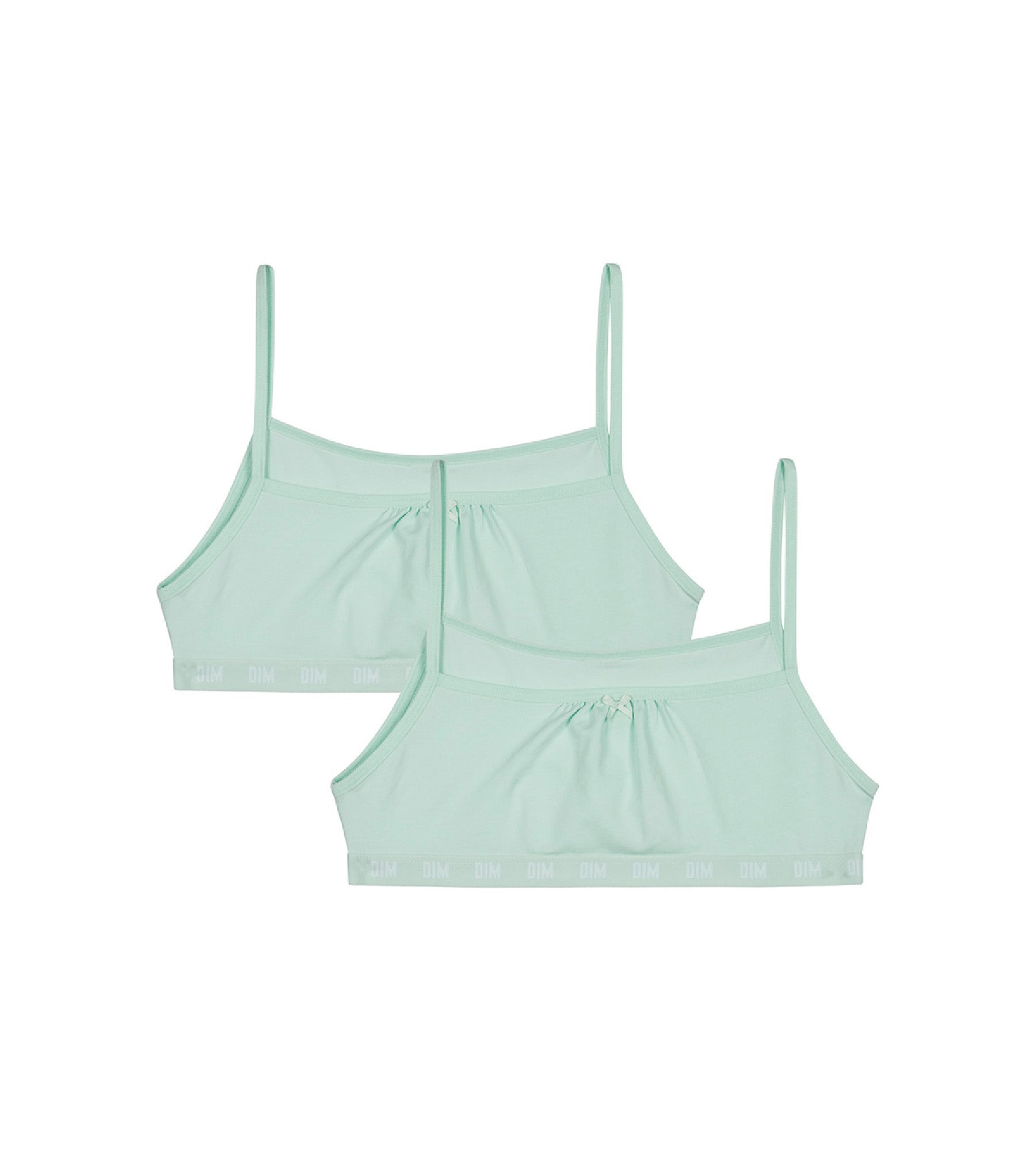 Organic Cotton Wire-Free Bralette 2-Pack - Pastel Blue Skin Care - Comfortable Lounge & Sleep Wear for Women