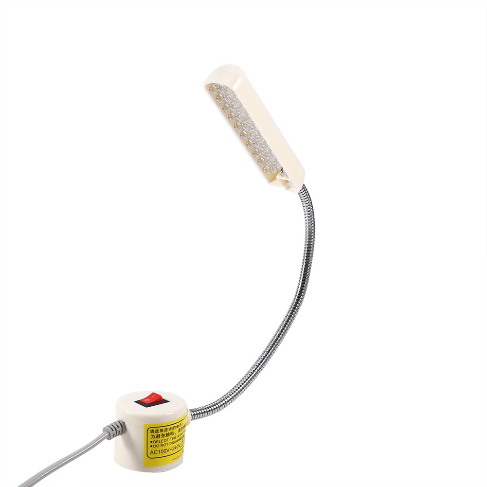 EVTSCAN 30 LED Magnetic Base Sewing Machine Light - AC 110V-240V Adjustable Work Light for Crafting, Quilting & DIY Projects - Bright Illumination for Sewing, Embroidery & Detailed Handwork