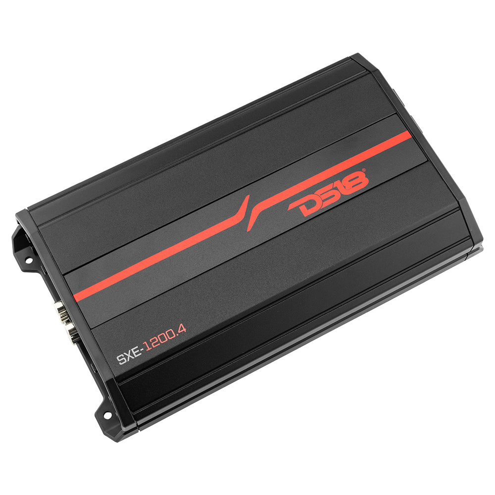 SXE Class A/B 4 Channel Car Amplifier 1200W - 4 x 60W RMS @4 Ohm - High Power Full Range Audio Booster for Car Stereo System - Perfect for Trucks, SUVs and Custom Car Audio Upgrades
