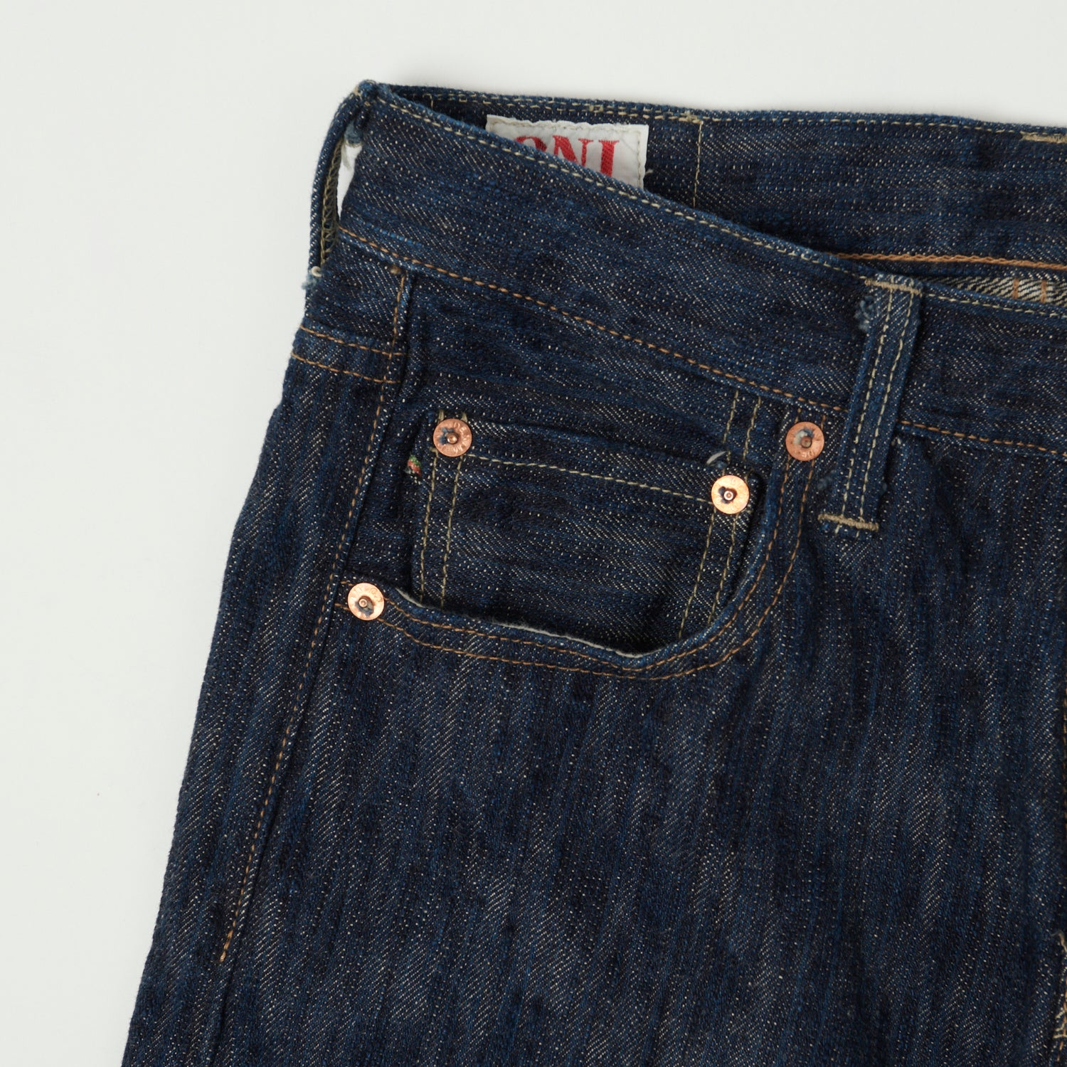 ONI 632 Kase 16oz Natural Indigo 'Kabuki' Regular Tapered Jeans for Men - One Wash Denim Pants - Perfect for Casual Wear, Street Style & Everyday Outfits