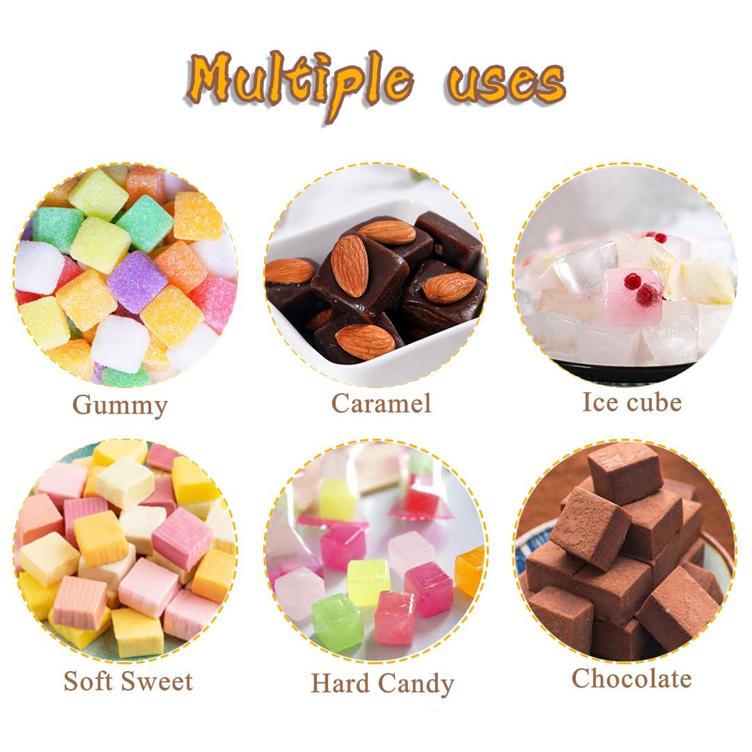 JOERSH Square Silicone Candy Molds - 252 Cavity for Hard Candy, Gummy, Caramels, Chocolate, Ganache & Ice Cubes - Perfect for DIY Desserts, Party Treats & Baking Decorations