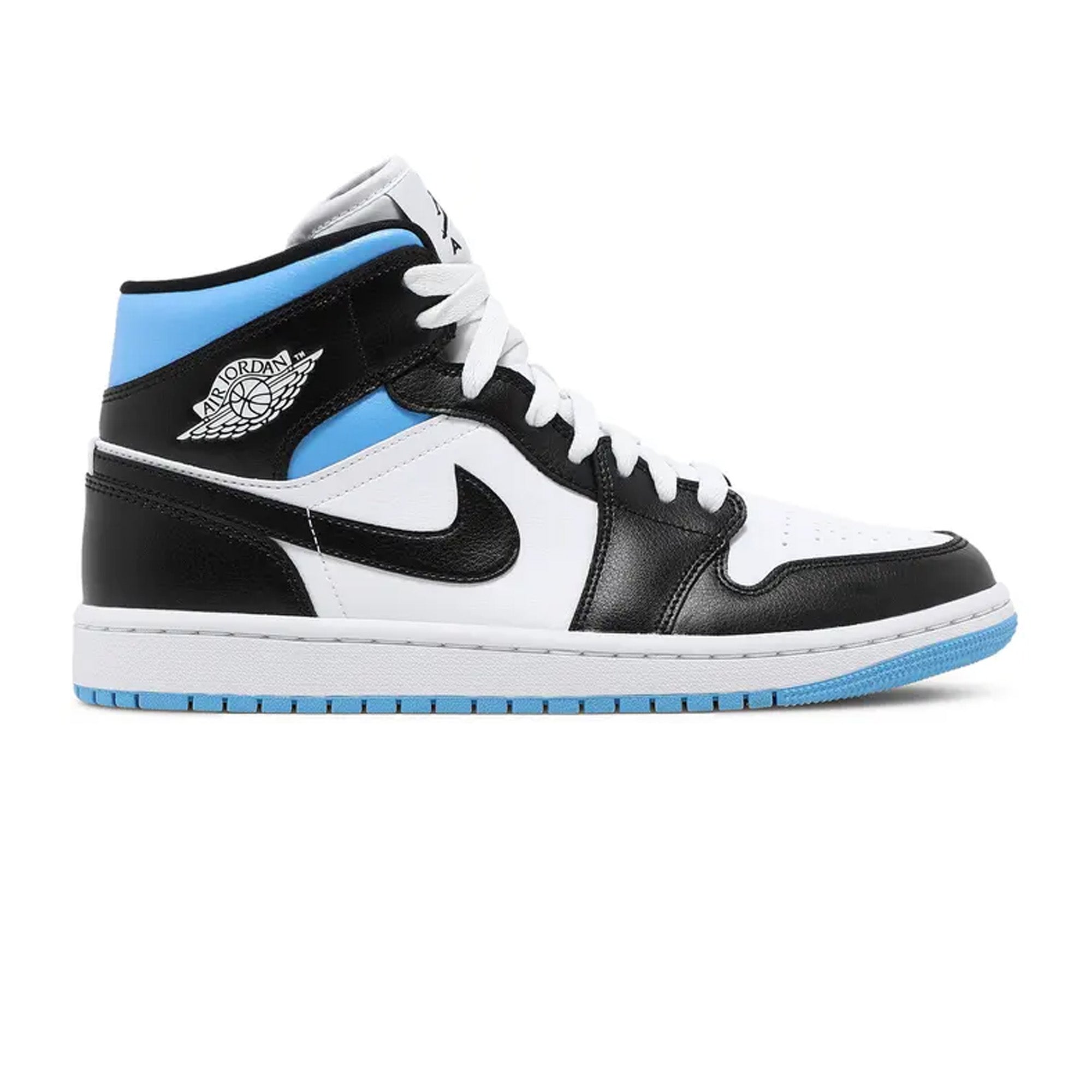 Air Jordan 1 Mid 'University Black White' Women's Basketball Shoes - Stylish Sneakers for Casual Wear, Gym & Street Fashion