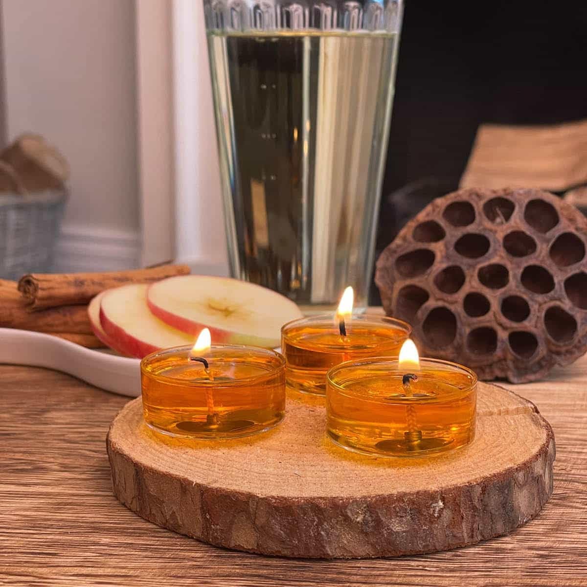 Sweet Apple Cinnamon Scented Tea Lights - 12 Pack for Aromatherapy & Gifts