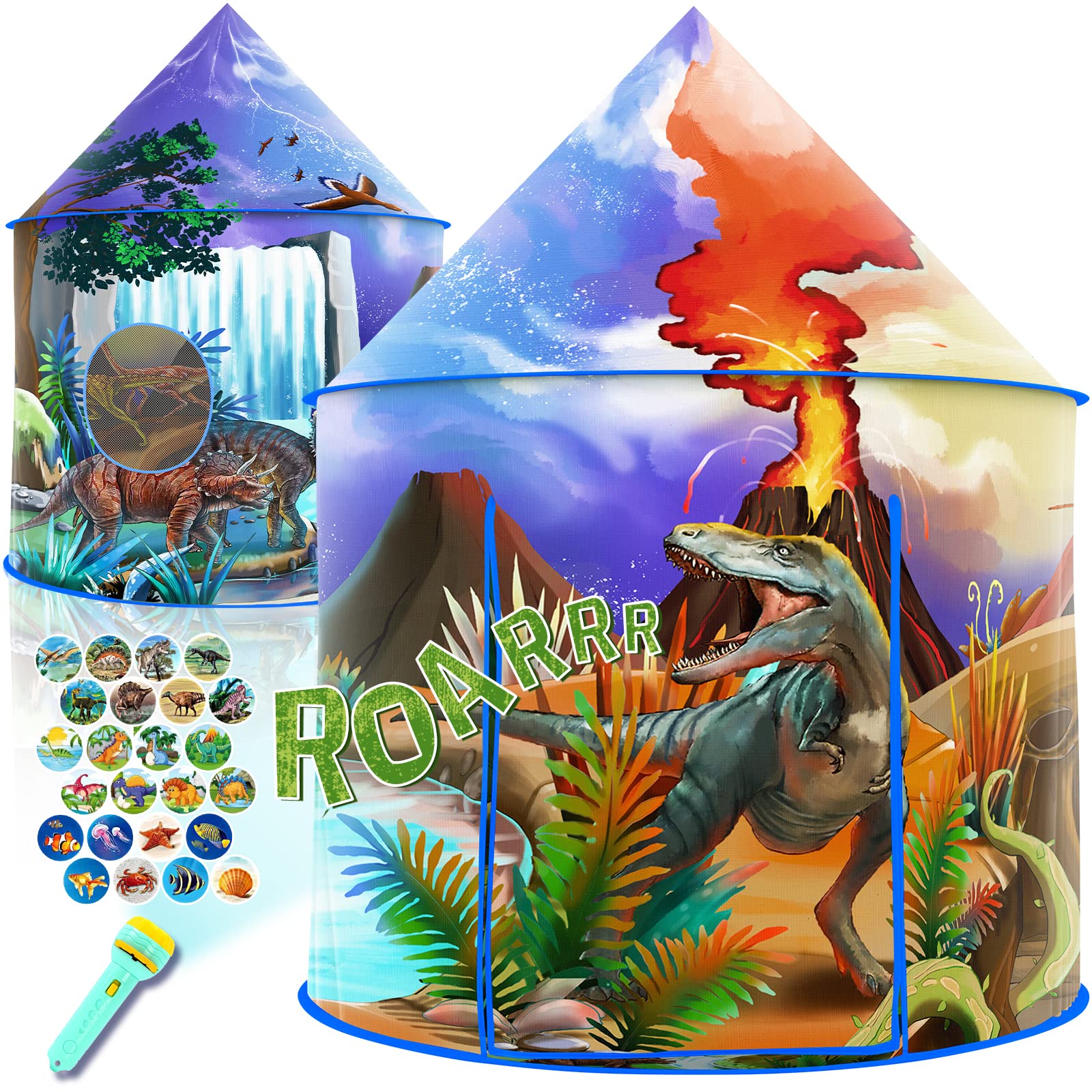 Dinosaur Play Tent for Kids - Foldable Pop-Up Adventure Tent for Indoor & Outdoor Fun | Perfect for Camping, Playrooms & Backyard Adventures