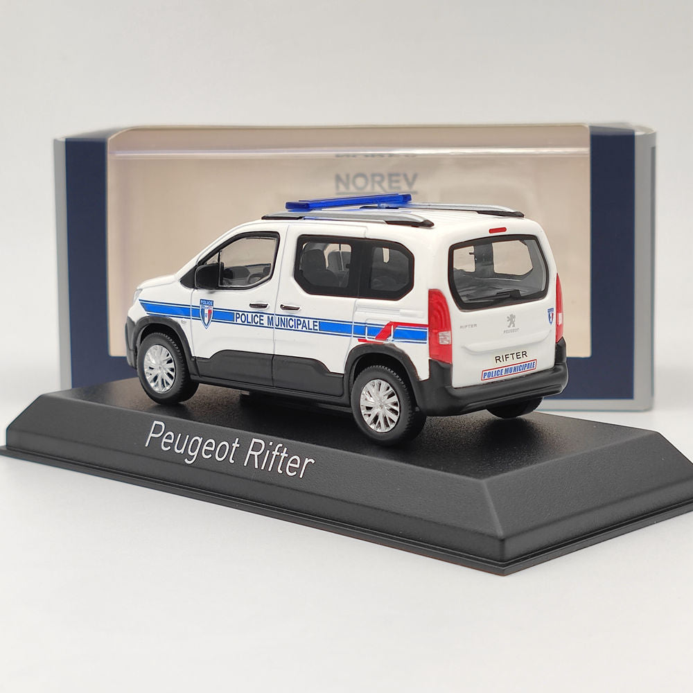 1/43 Scale Norev Peugeot Rifter 2019 Police Municipale Diecast Model Car - Highly Detailed Collectible Toy Gift for Car Enthusiasts | Perfect for Display, Collection, and Role Play Scenes