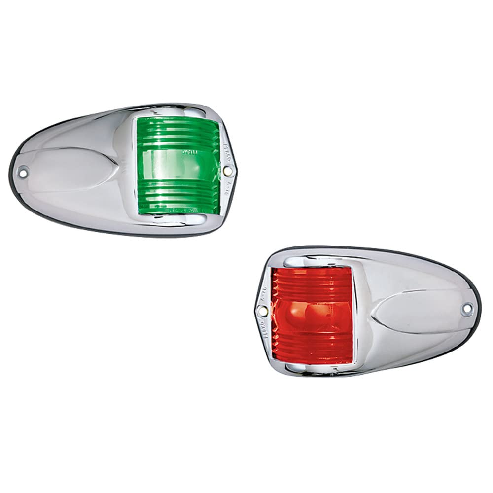 Perko 1264DP0CHR 12V Marine Vertical Mount LED Side Lights for Boats & Yachts - Waterproof Navigation Lights for Night Sailing & Docking Safety