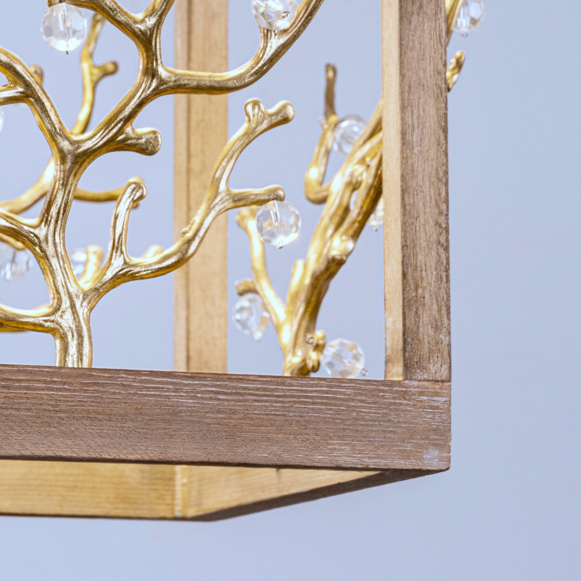 Modern 4-Light Branch Chandelier - Elegant Pendant Lighting Fixture for Dining Room, Living Room, or Bedroom Ceiling Decor