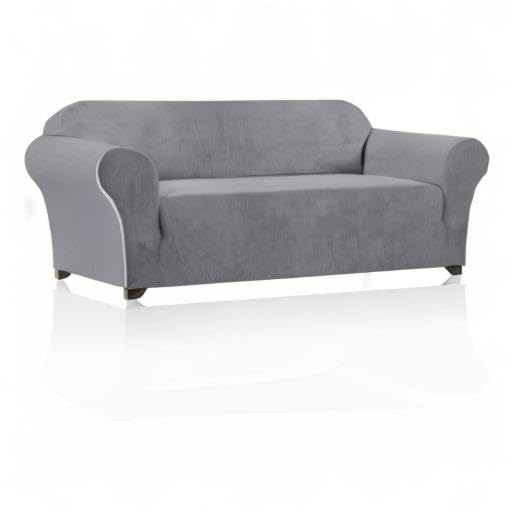 Premium 3-Cushion Couch Cover - Pet Friendly Oversized Sofa Protector | Washable, Non-Slip Furniture Slipcover for XL Couches (Dove Gray) | Perfect for Living Room, Family Room & Pet-Friendly Homes
