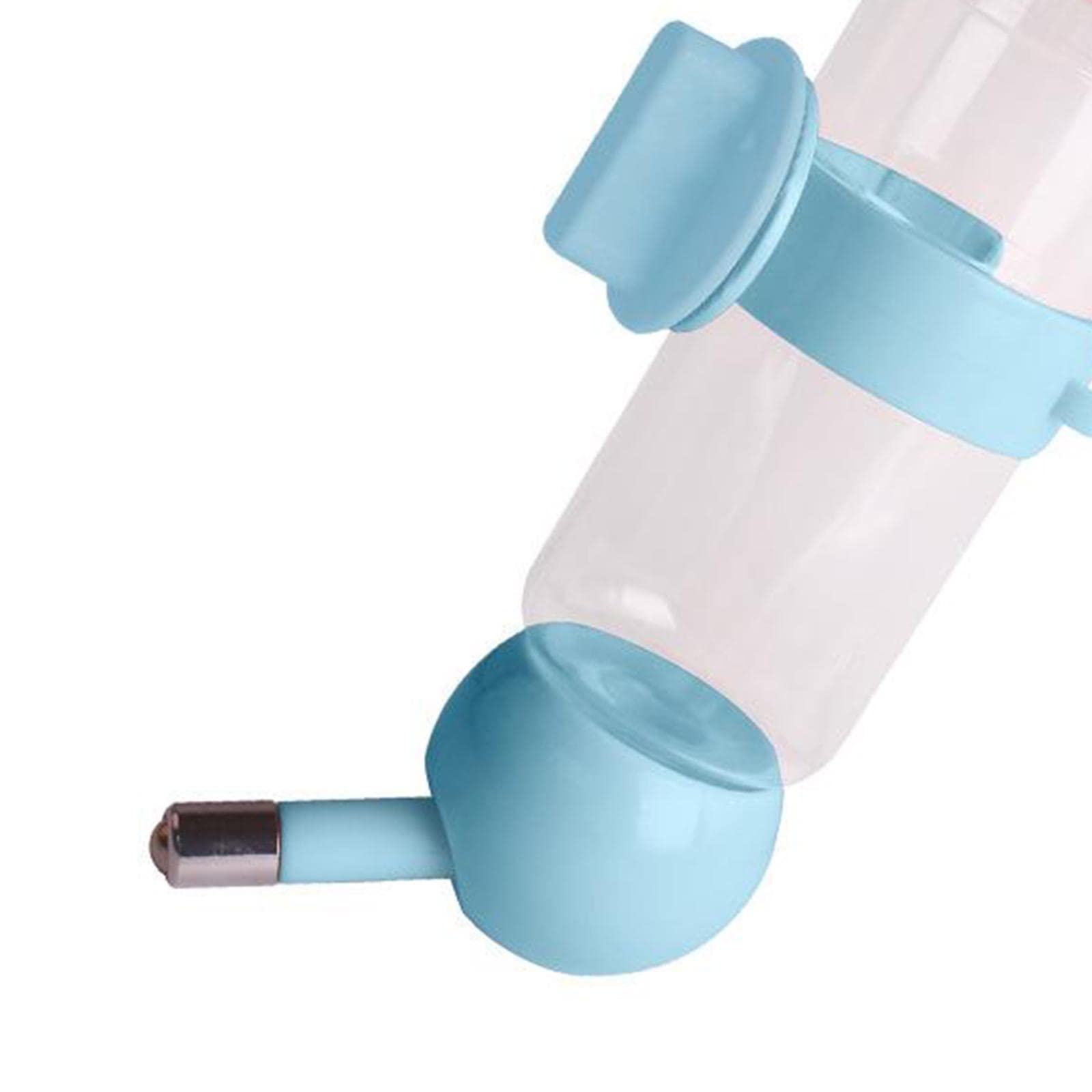 Lyla Automatic Pet Water Bottle with Feeding Spout - 350ml Portable Dog & Cat Water Dispenser for Travel, Hiking, and Outdoor Adventures - Blue