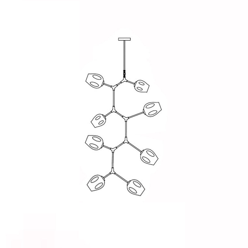 Modern Bifurcation Bubble Chandeliers - Elegant Crystal Glass Pendant Lighting Fixture for Dining Room, Living Room, or Bedroom Decor