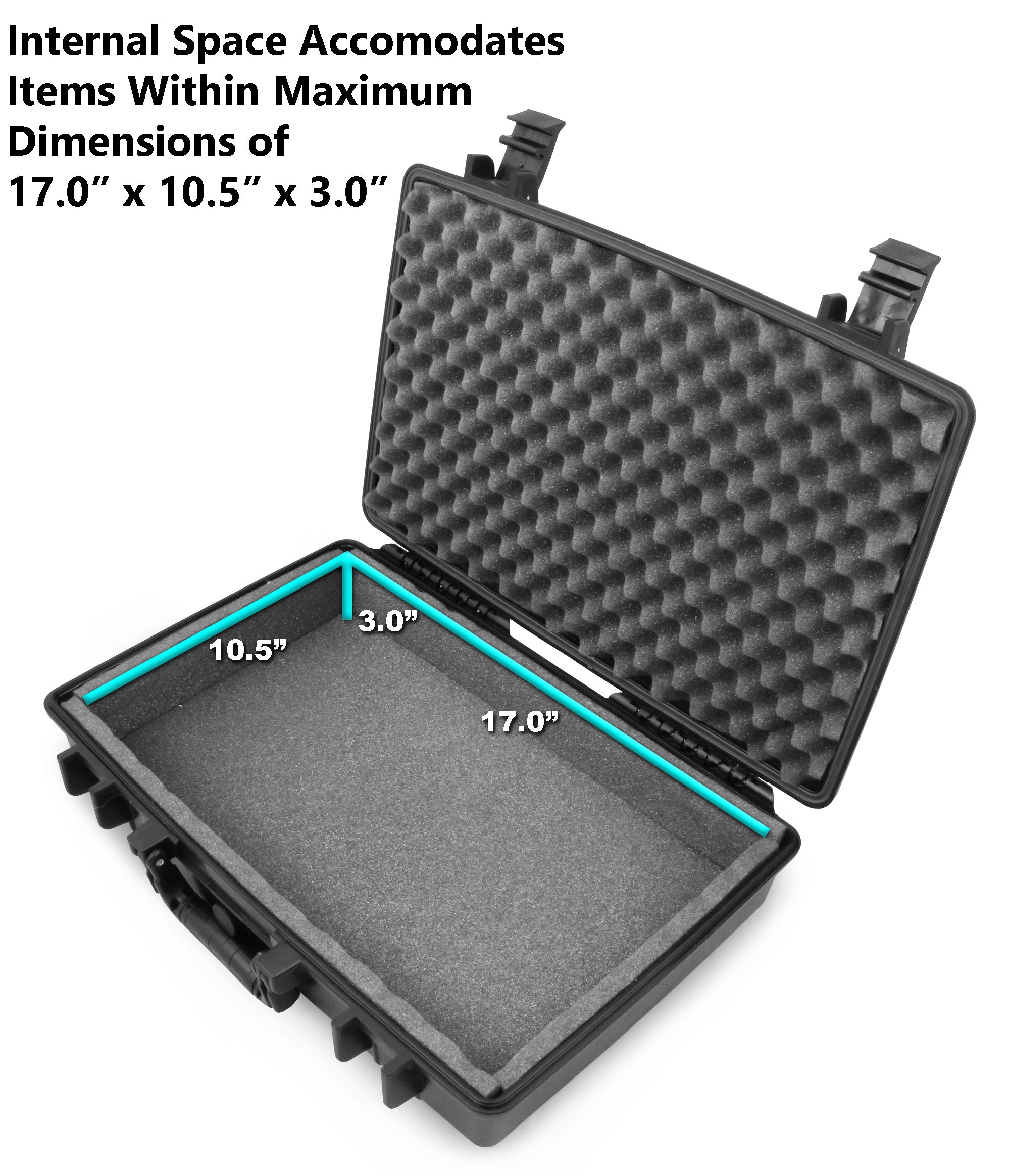 CASEMATIX 15.6-17 Inch Portable Monitor Case - Shockproof Travel Bag with Padded Foam for Gaming Monitors & Laptop Screens, Waterproof Protective Cover - Perfect for Business Travel, Gaming Events & Outdoor Use