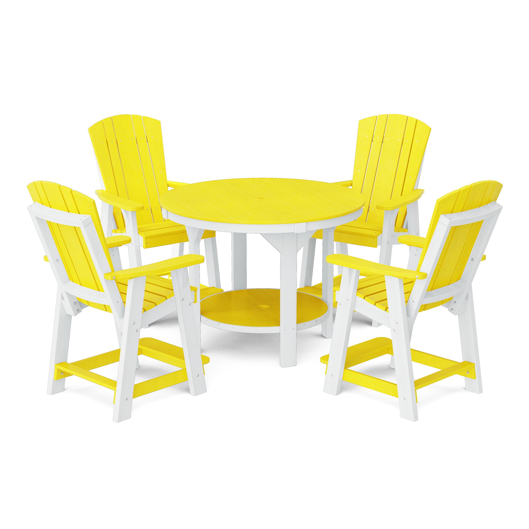 Heritage 5-Piece 48-Inch Pub Counter Height Dining Set - Perfect for Kitchen Islands, Breakfast Bars & Small Space Entertaining