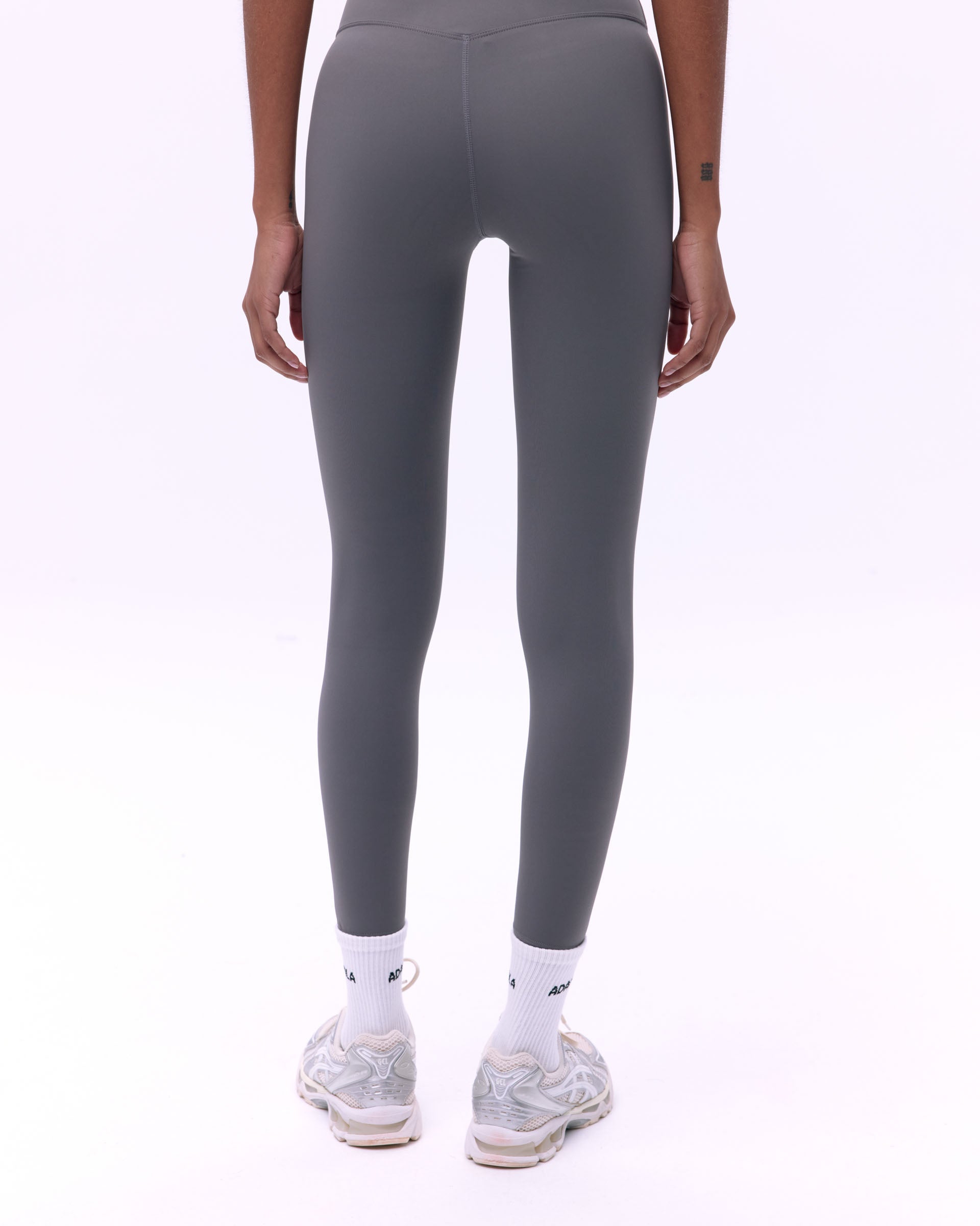 Premium High-Waisted Yoga Leggings for Women - Dark Grey - Moisture-Wicking & Tummy Control - Perfect for Workouts, Running & Lounge Wear