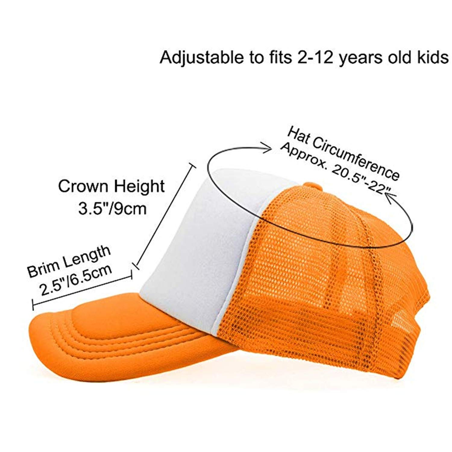 Custom Funny Kids 2-Tone Mesh Snapback Hats for Boys & Girls - Personalized Trucker Caps with Picture & Text - Perfect for Playdates, Birthday Parties & Outdoor Activities