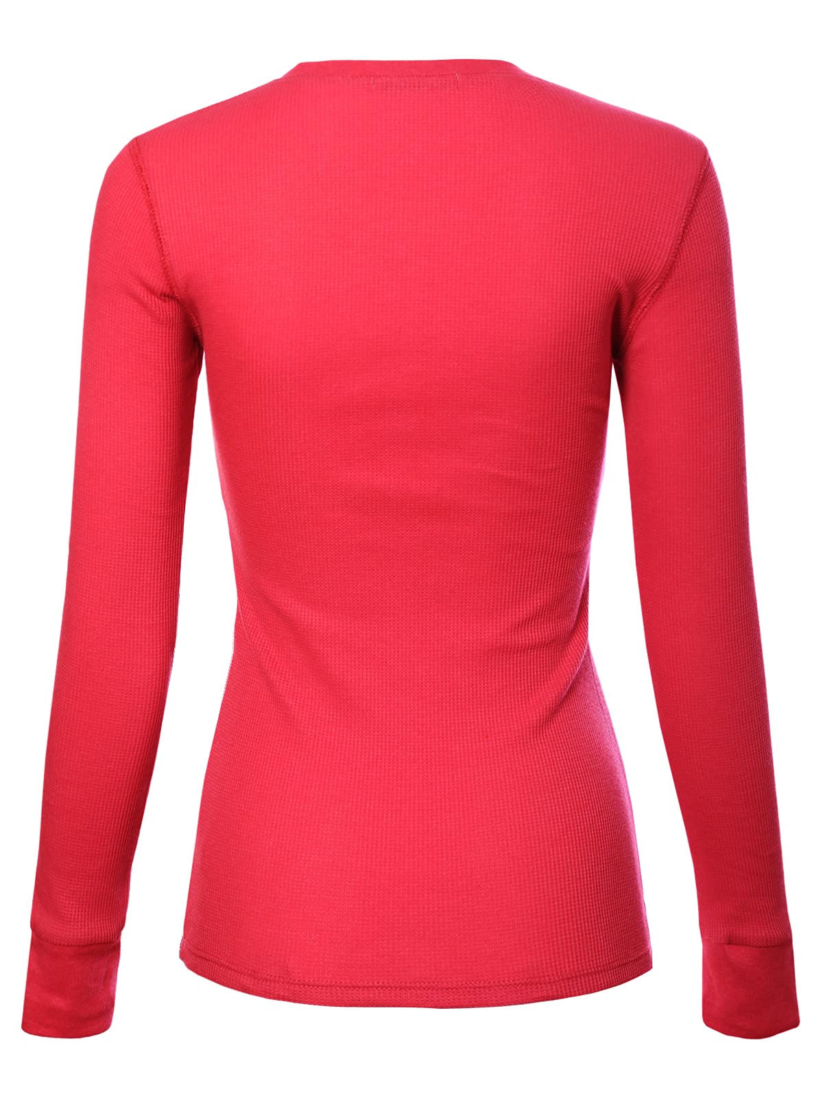 MixMatchy Women's Long Sleeve Henley T-Shirts - Slim Fit Button Down Thermal Knit Tops for Casual Wear, Work & Winter Layering