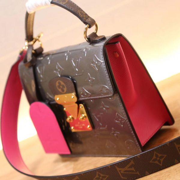 Louis Vuitton Spring Street Monogram Vernis Champagne Metallic Crossbody Bag - Elegant Evening Out & Luxury Gift for Women